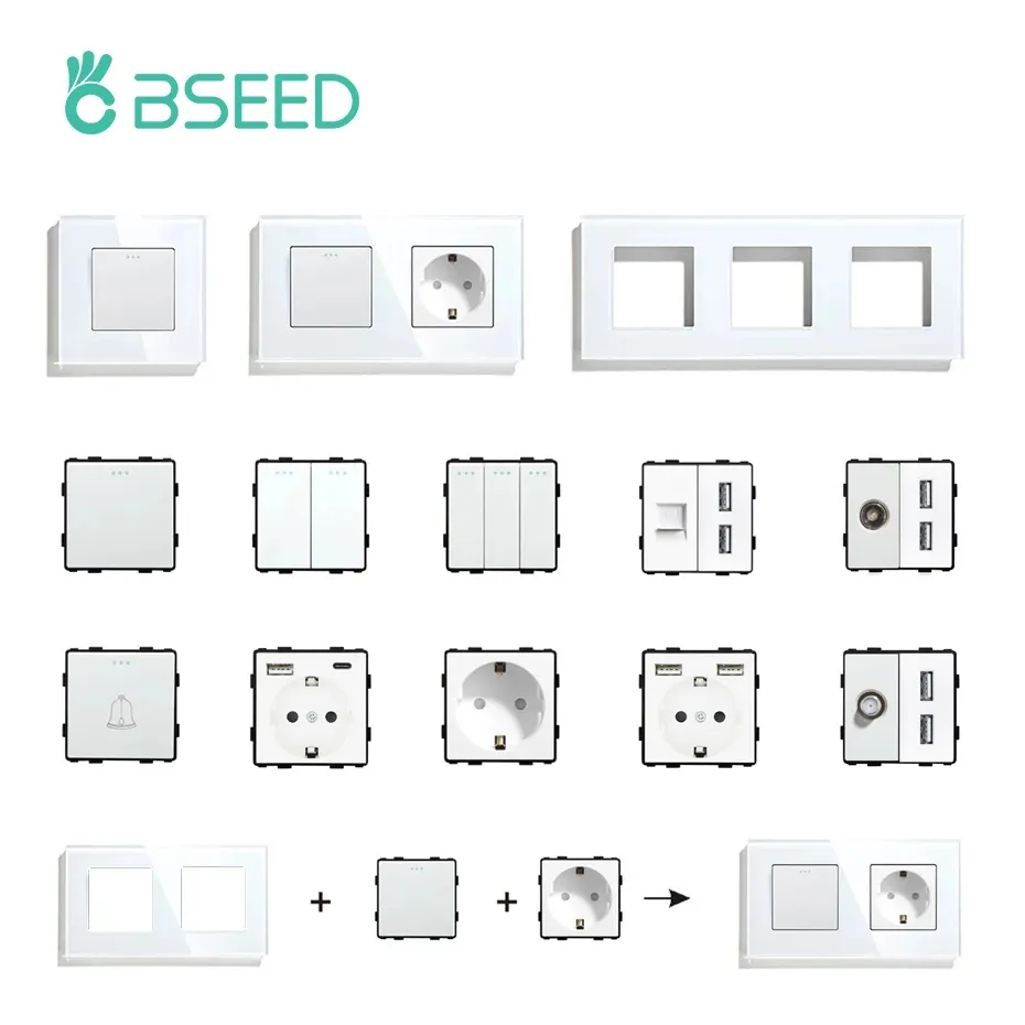 BSEED EU 標準ボタンスイッチ部分 HDMI USB  - Tv Home Improvement のレビューと価格